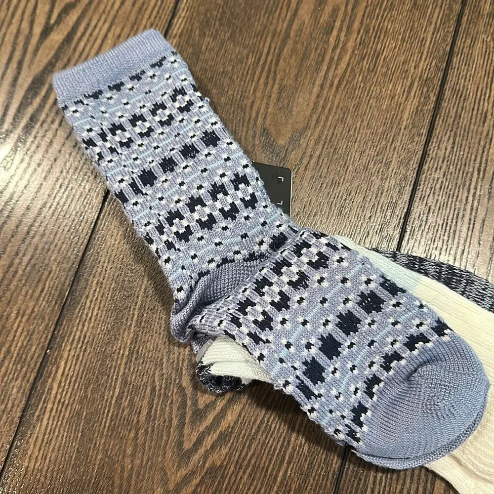 Cuddl Duds Girls Plushfill 2-Pack Fair Isle Boot Socks NEW